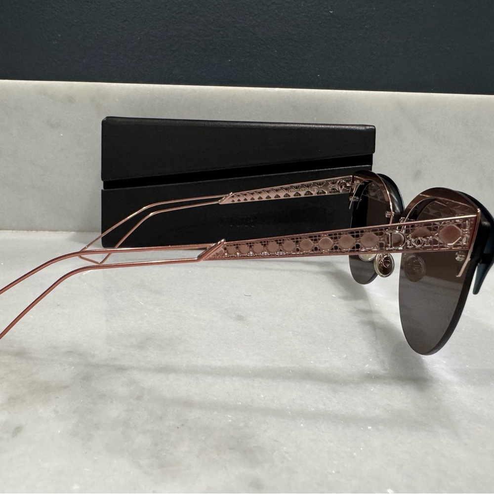Dior Blue and Gold Sunglasses - Picture 4 of 6